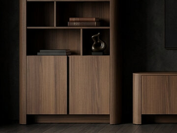 Dark wood furniture