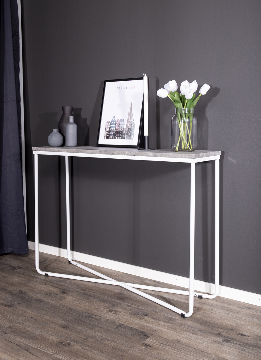 Console table Dallas 197 (Concrete + White)