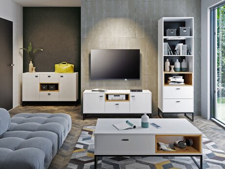 Living room set Baltesi 109 (White + Artisan oak)