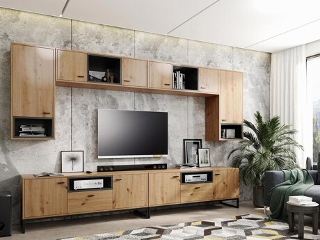Living room set Baltesi 113 (Artisan oak + Black)