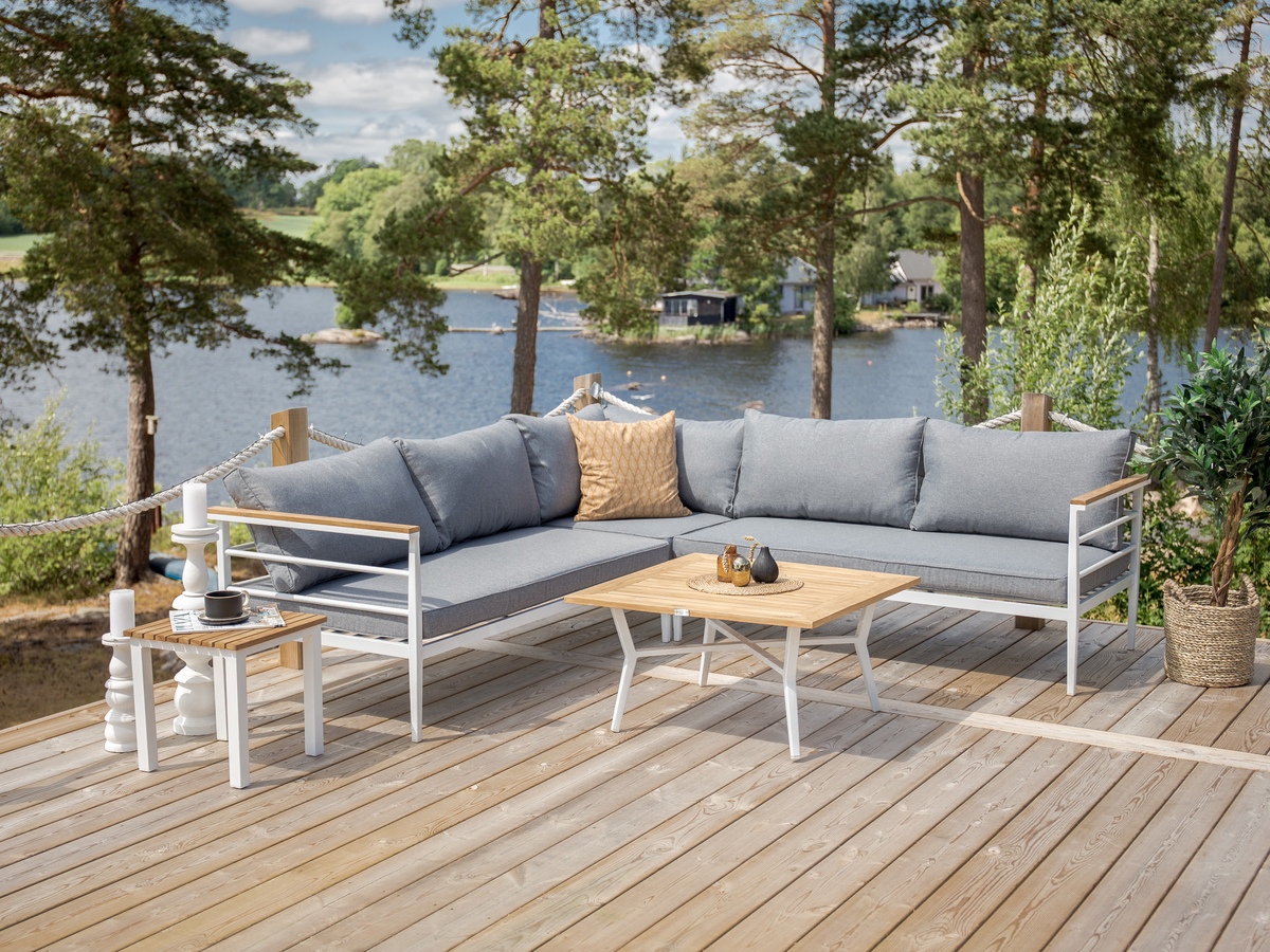 Outdoor furniture set Dallas 525 (White + Grey)