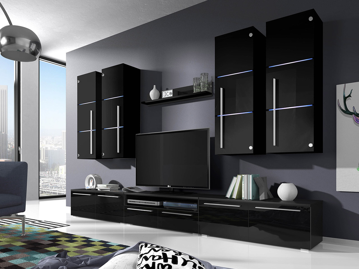 Living room set Flos (Black + Glossy black)