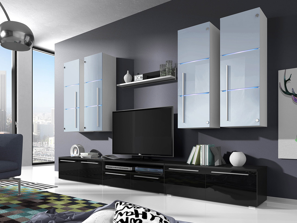 Living room set Flos (Black + Glossy black)