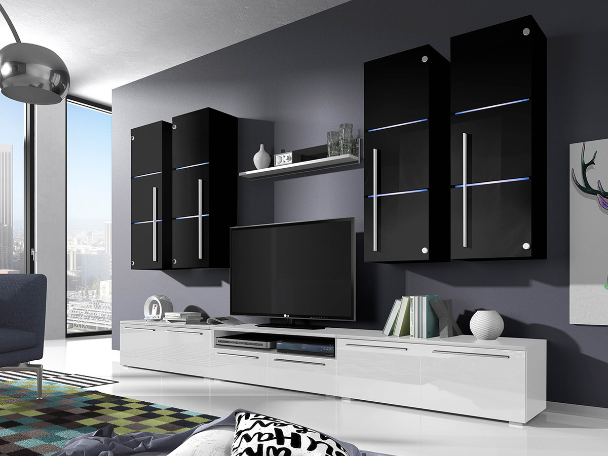 Living room set Flos (White + Glossy white)