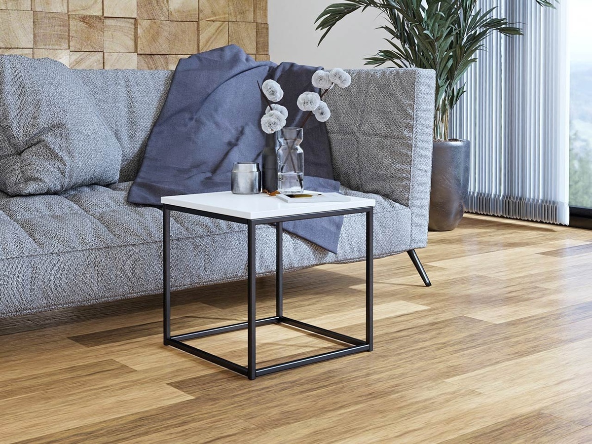 Coffee table Germantown 106 (Matte black + Glossy white)