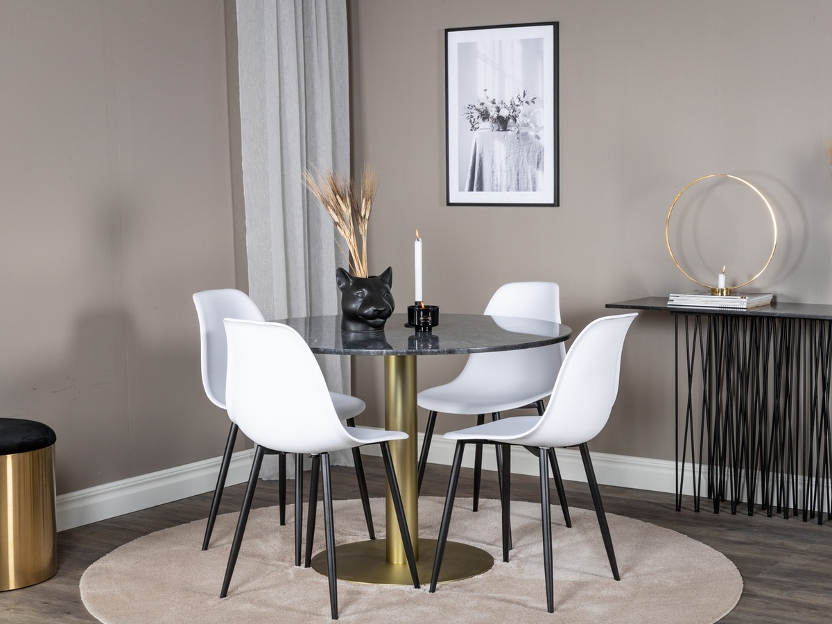 Dining set Dallas 1214 (White + Black)