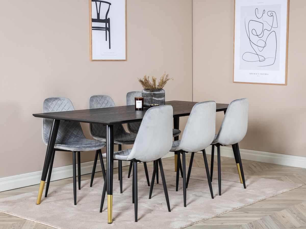 Dining set Dallas 1259 (Grey + Black)