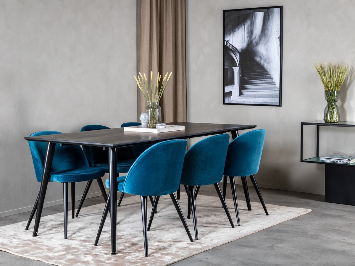 Dining set Dallas 1335 (Blue + Black)
