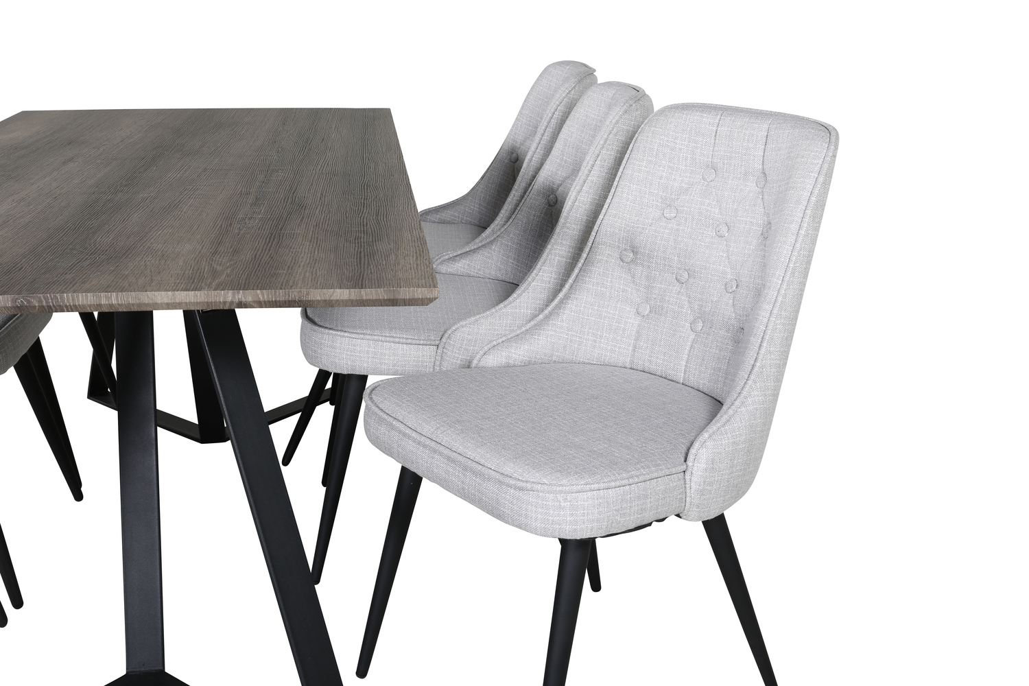 Dining set Dallas 1347 (Grey + Black)