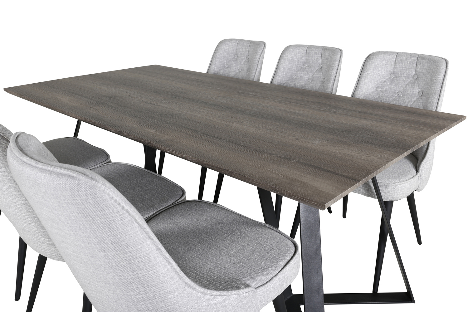Dining set Dallas 1347 (Grey + Black)