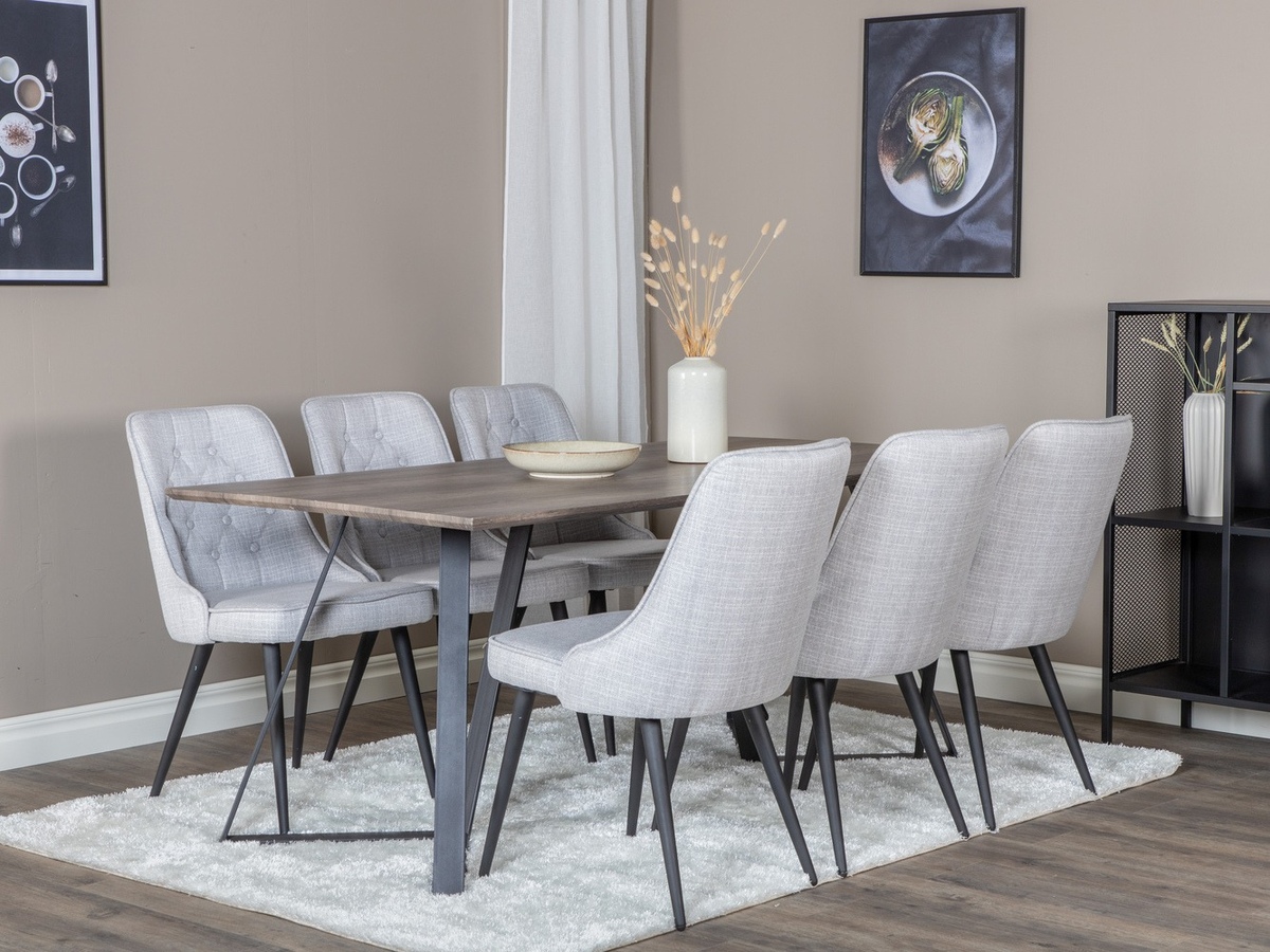 Dining set Dallas 1347 (Grey + Black)