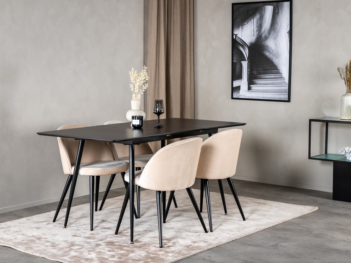 Dining set Dallas 1521 (Beige + Black)