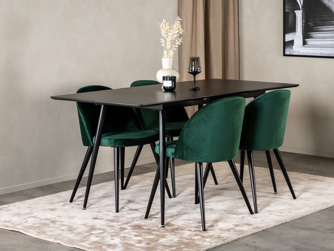 Dining set Dallas 1521 (Green + Black)
