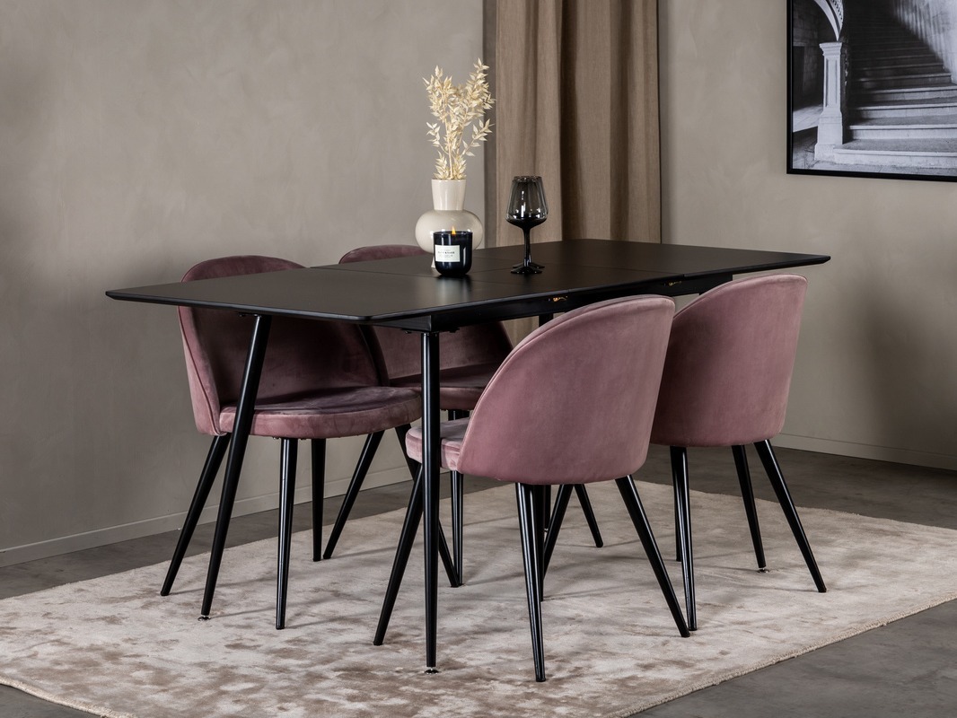 Dining set Dallas 1521 (Pink + Black)