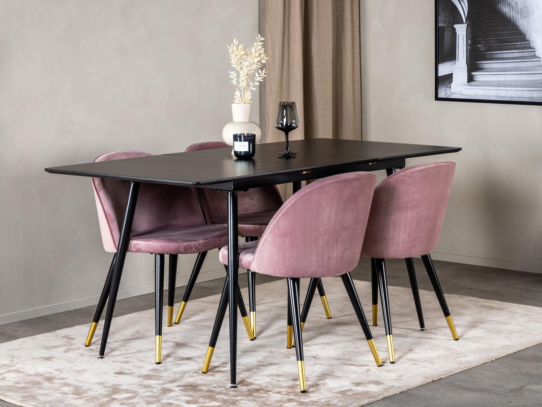 Dining set Dallas 1526 (Pink + Black)