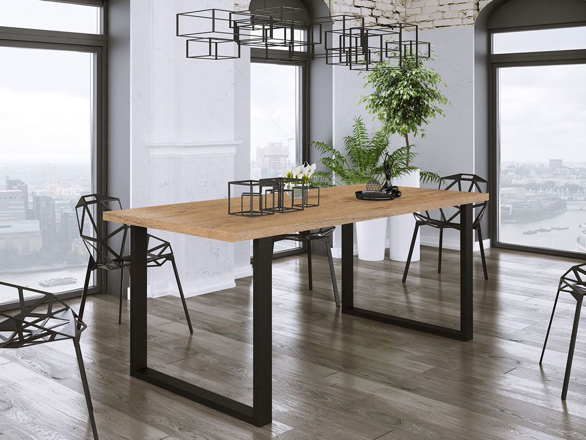 Table Tucson 138 (Lancelot oak + Black)