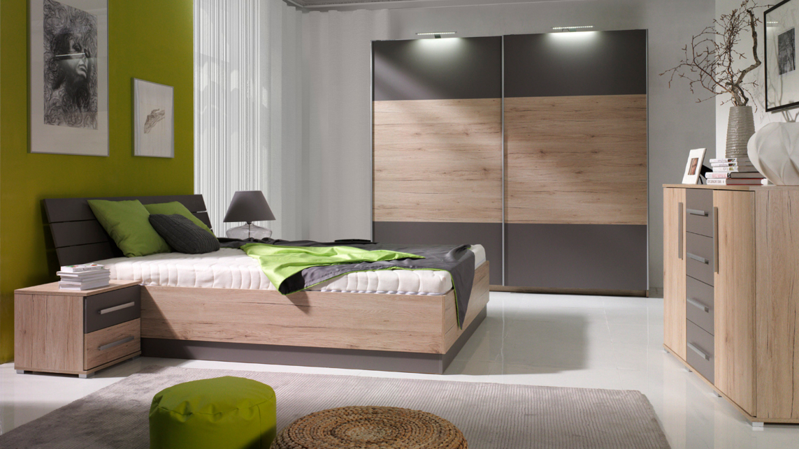 Bedside table Murrieta 147 (San Remo oak + Pka)