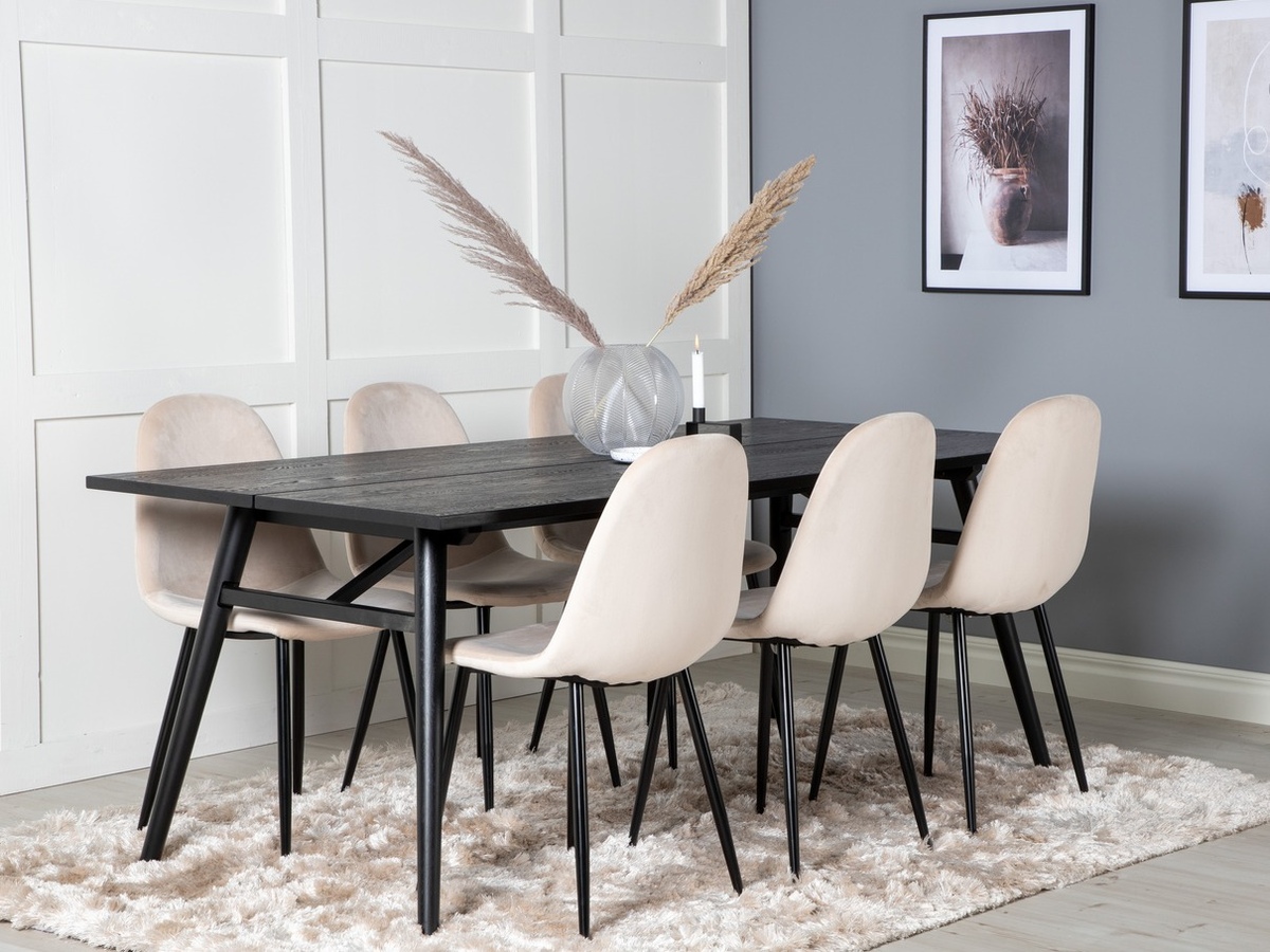 Dining set Dallas 1786 (Beige + Black)
