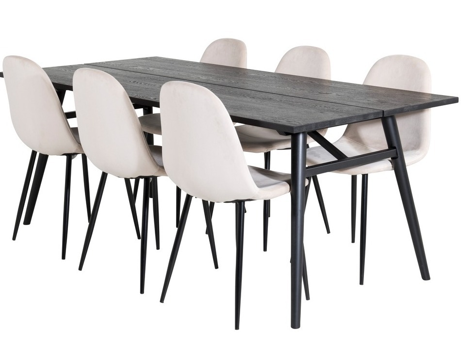 Dining set Dallas 1786 (Beige + Black)