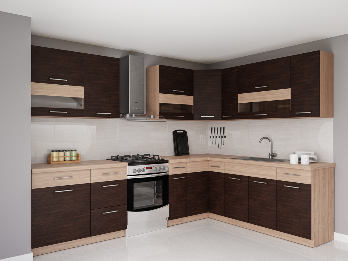 Modular kitchen set Mode Dark 130