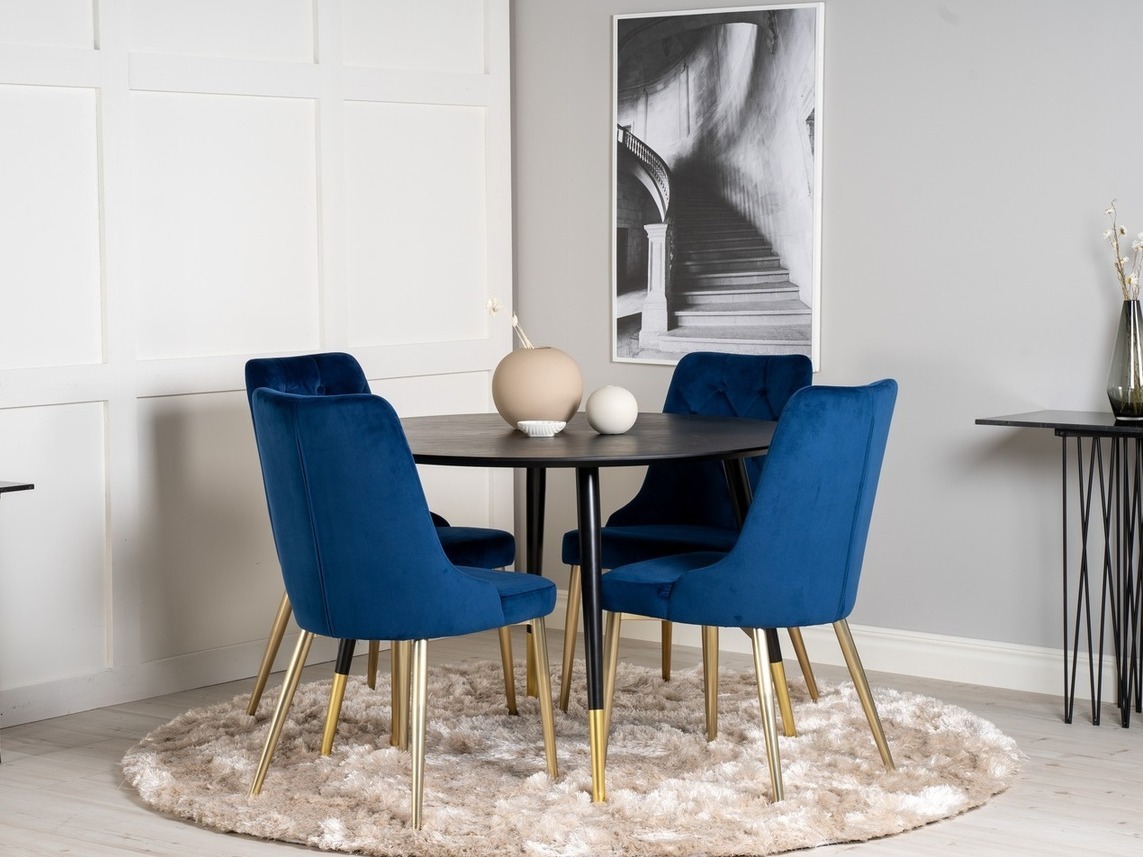 Dining set Dallas 1178 (Blue + Golden)
