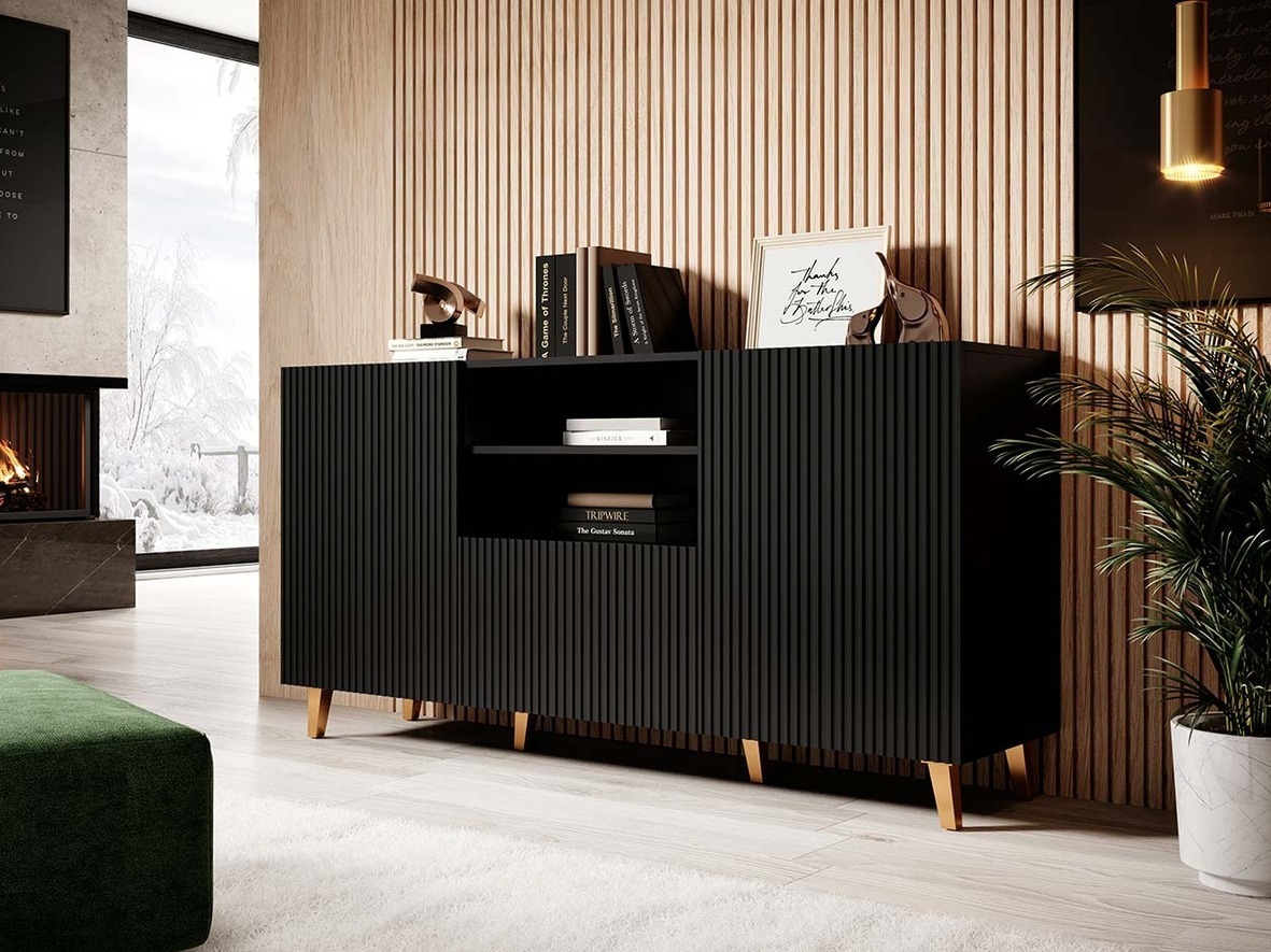 Chest of drawers Levmari 100 (Black)