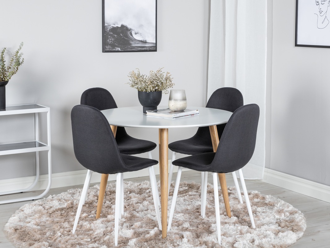 Dining set Dallas 291 (Black + White)