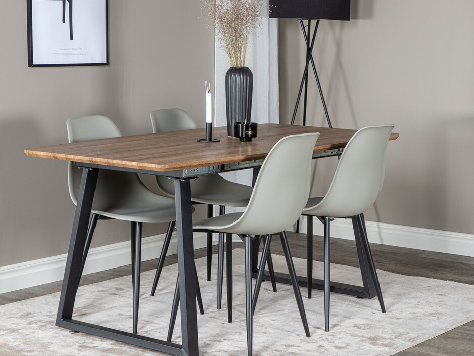 Dining set Dallas 329 (Grey + Black)