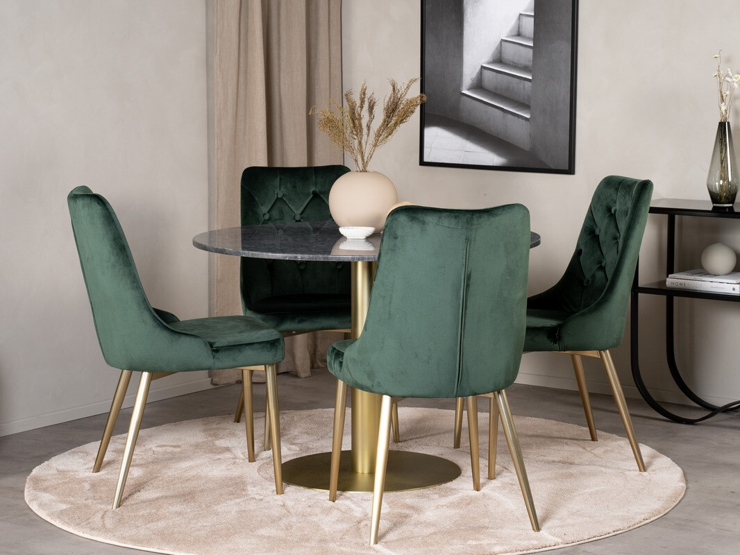 Dining set Dallas 370 (Green + Golden)