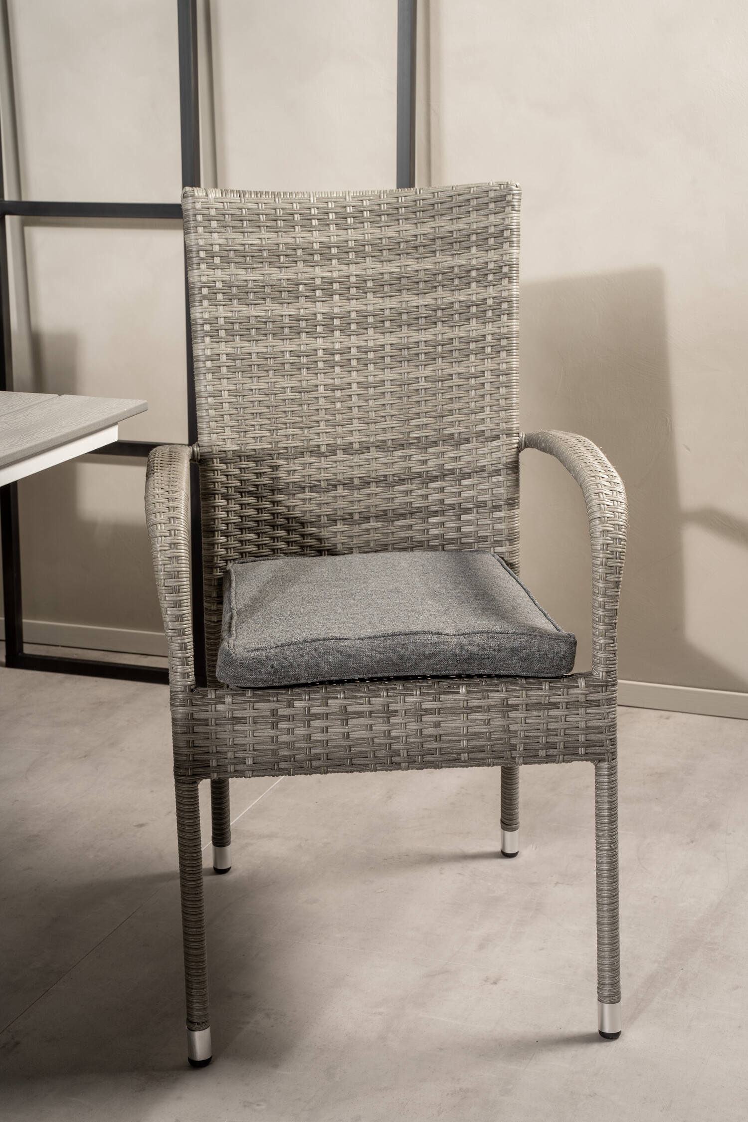 Table and chairs set Dallas 2408 (Grey + Dark grey)