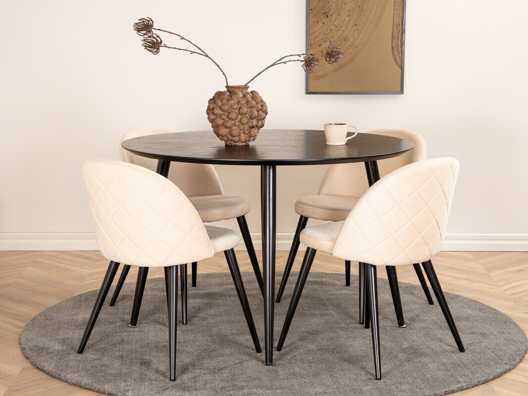 Dining set Dallas 2545 (Cream + Black)
