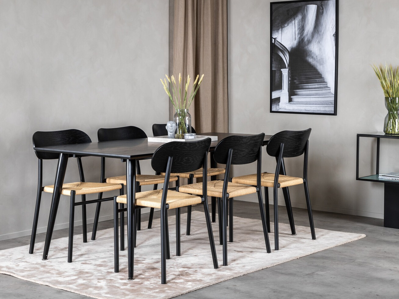 Dining set Dallas 2574 (Black + Brown)