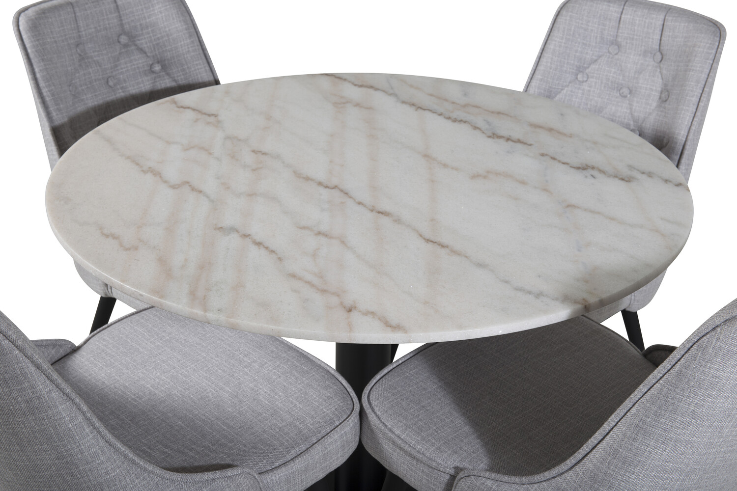 Dining set Dallas 2570 (Light grey + Black)