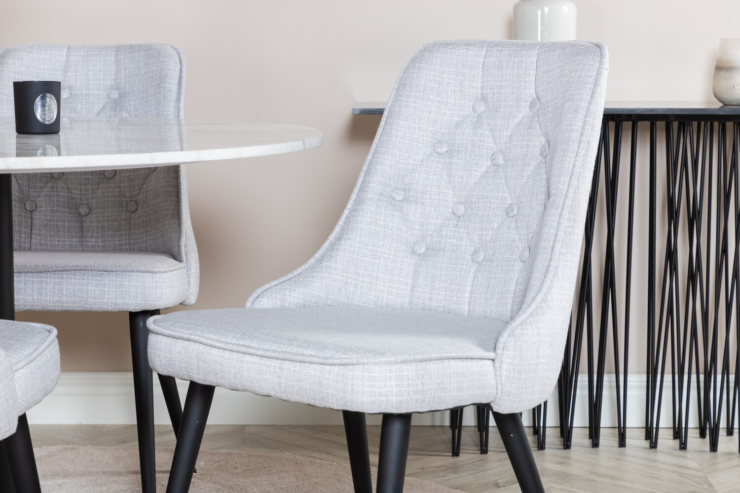 Dining set Dallas 2570 (Light grey + Black)