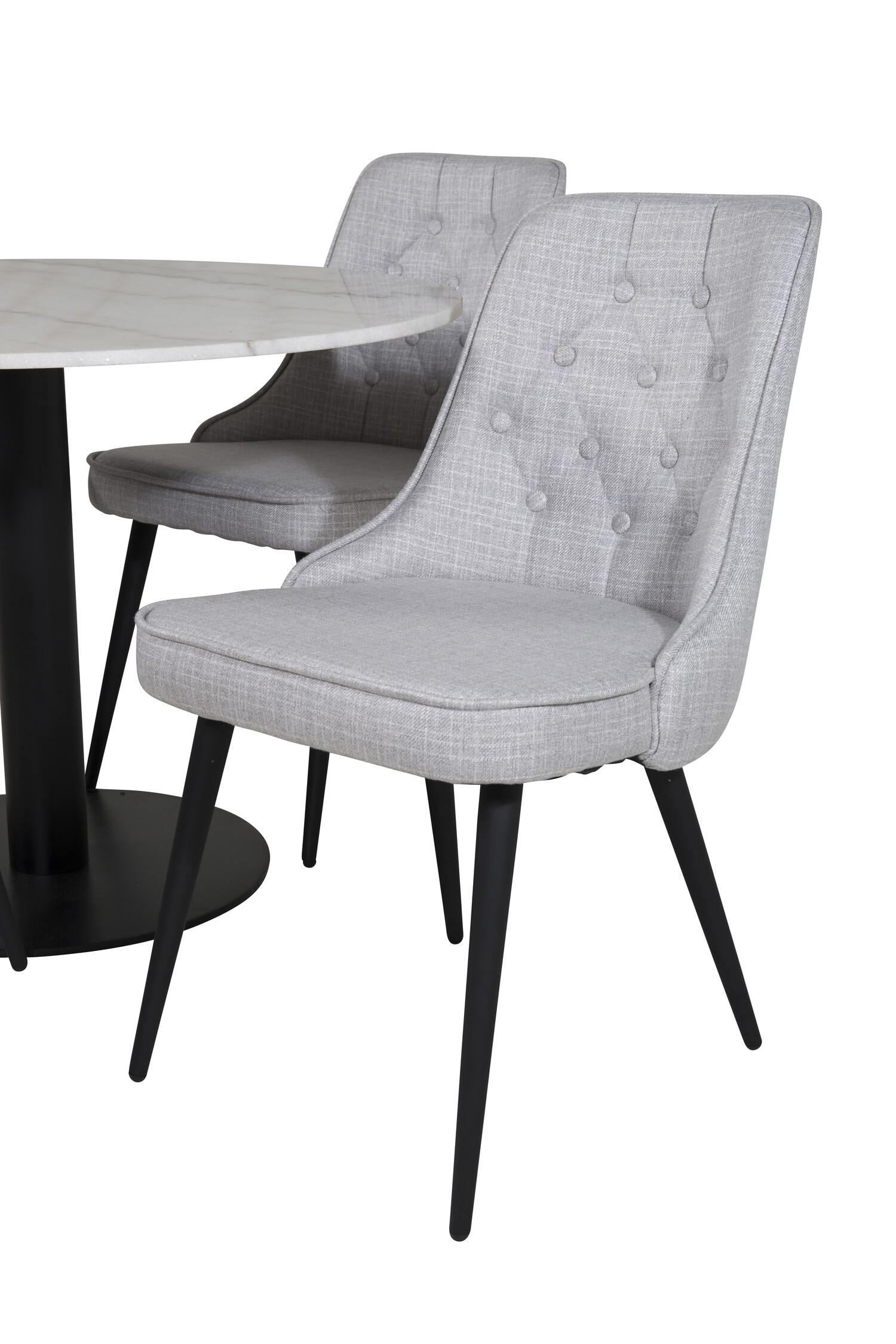 Dining set Dallas 2570 (Light grey + Black)