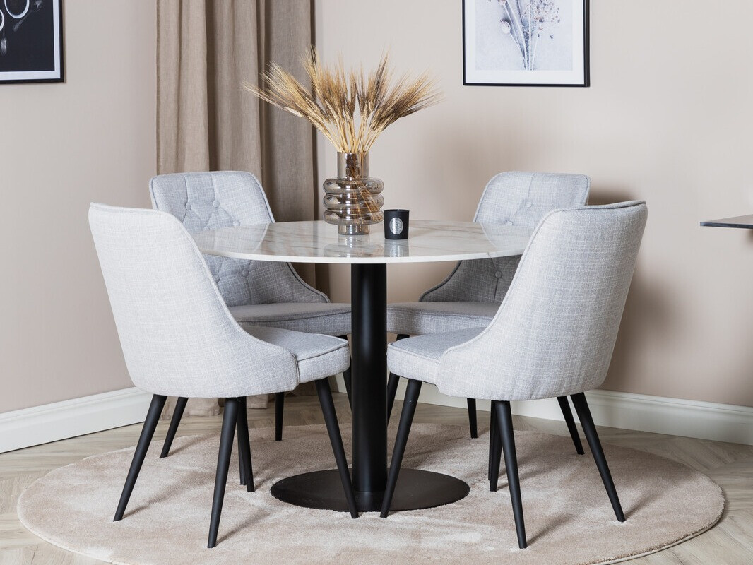 Dining set Dallas 2570 (Light grey + Black)