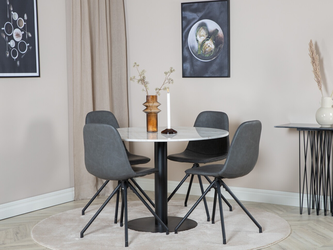 Dining set Dallas 2674 (Grey + Black)