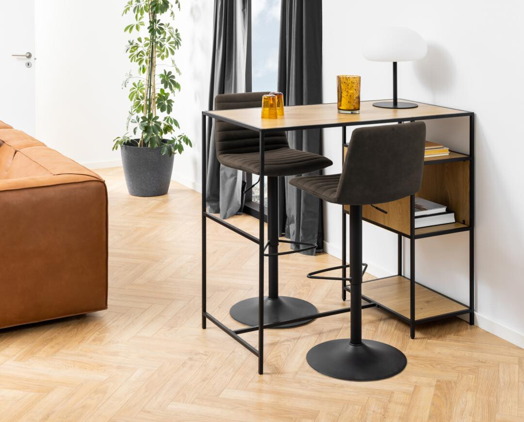 Counter stool Norsica 501 (Anthracite + Black)