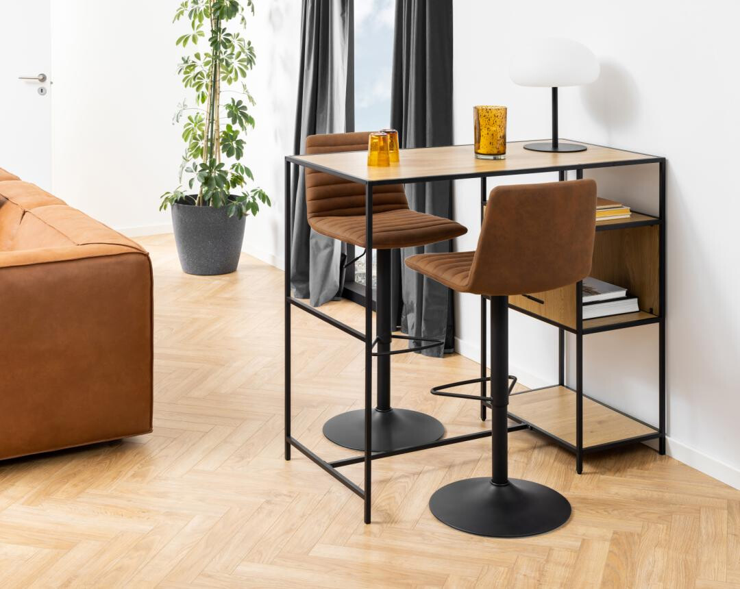 Counter stool Norsica 501 (Brown + Black)