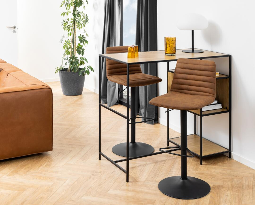 Counter stool Norsica 501 (Brown + Black)
