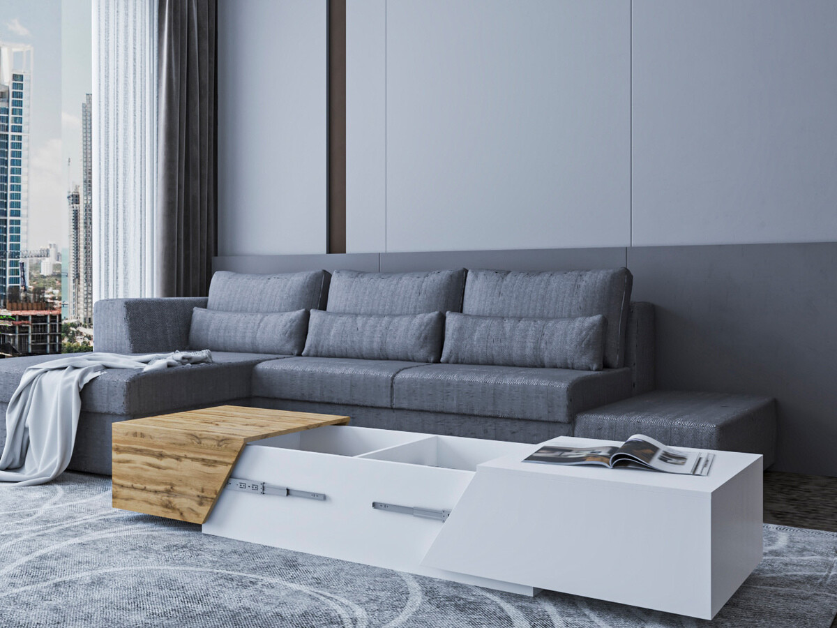 Coffee table Comfivo Daldune (Anthracite + Wotan Oak)