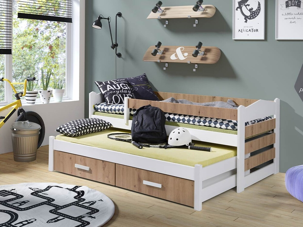 Bed Henderson 139 (White + Artisan oak)