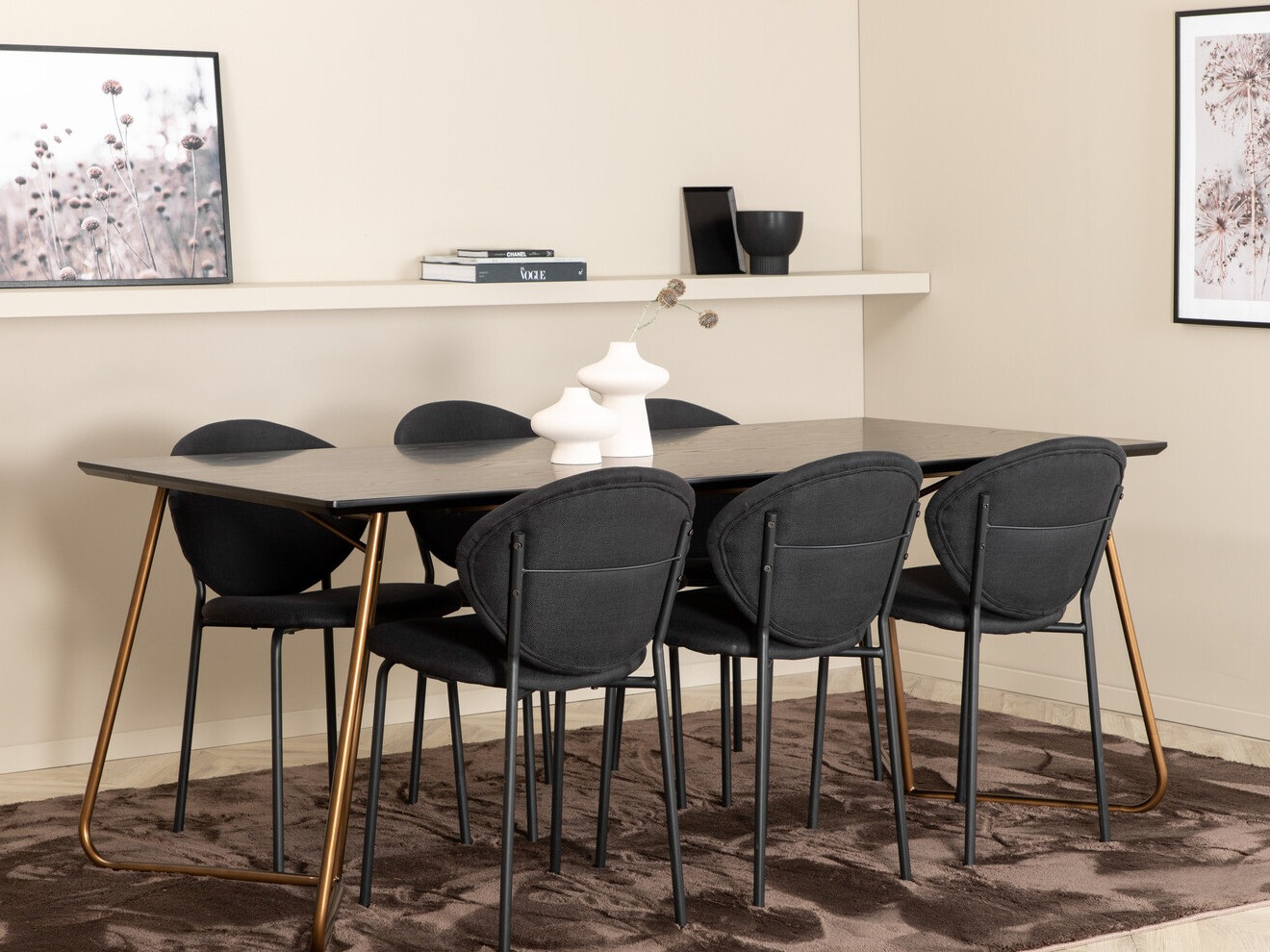 Dining set Dallas 3040 (Black + Copper)