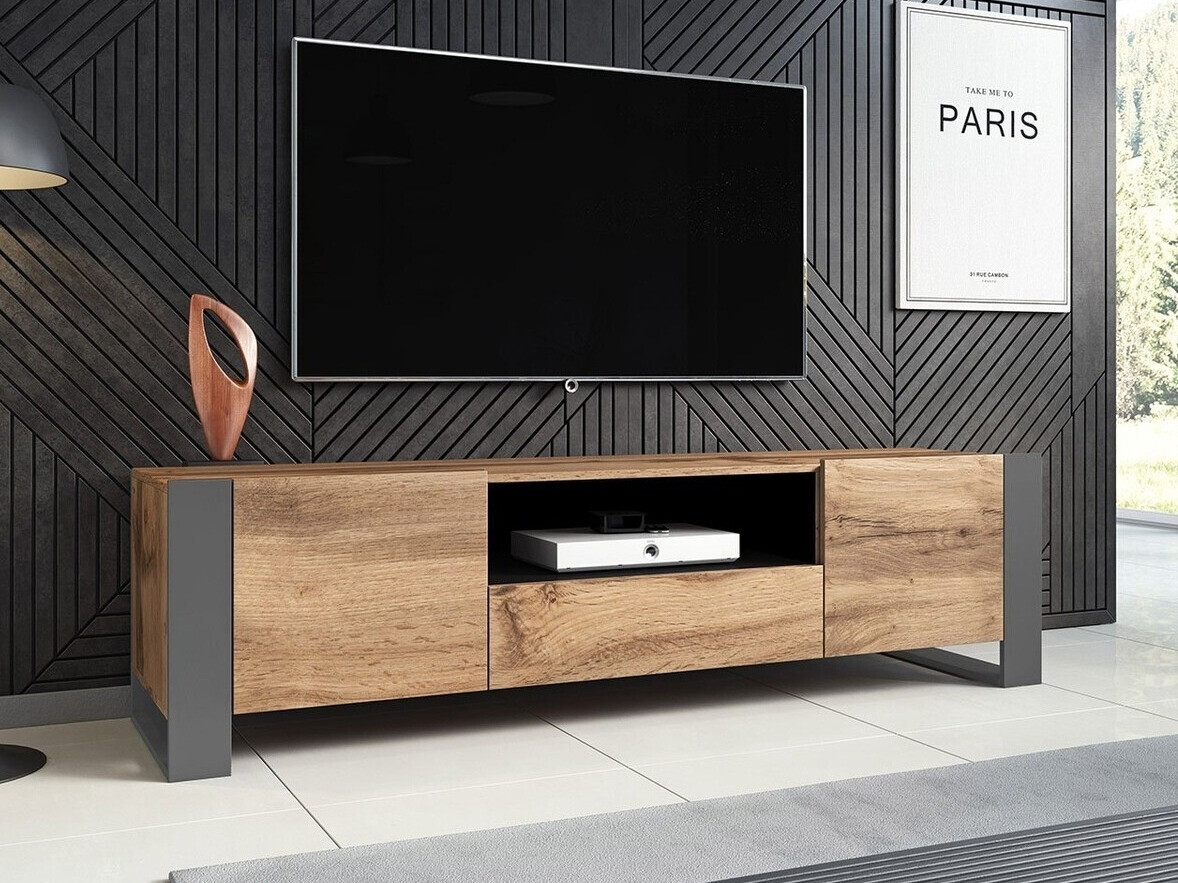 TV stand Socius (Wotan Oak + Anthracite)