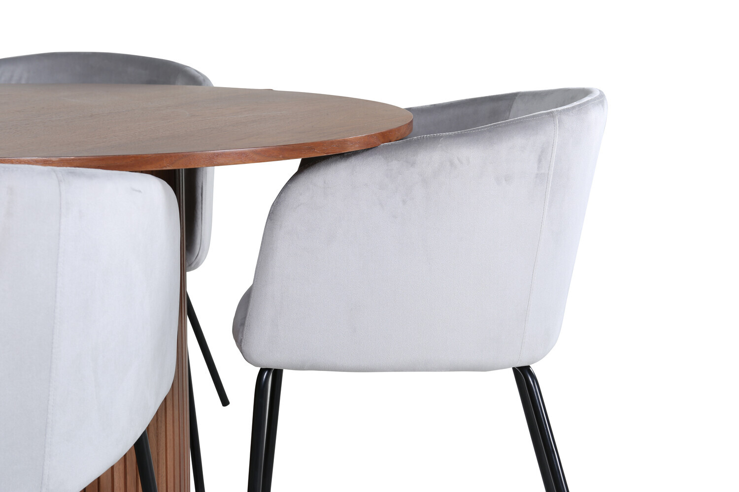 Dining set Dallas 3054 (Light grey + Black)
