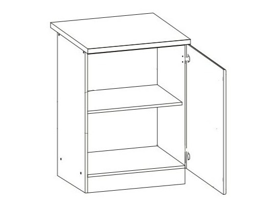 Modular cabinet with doors Eli Light 103