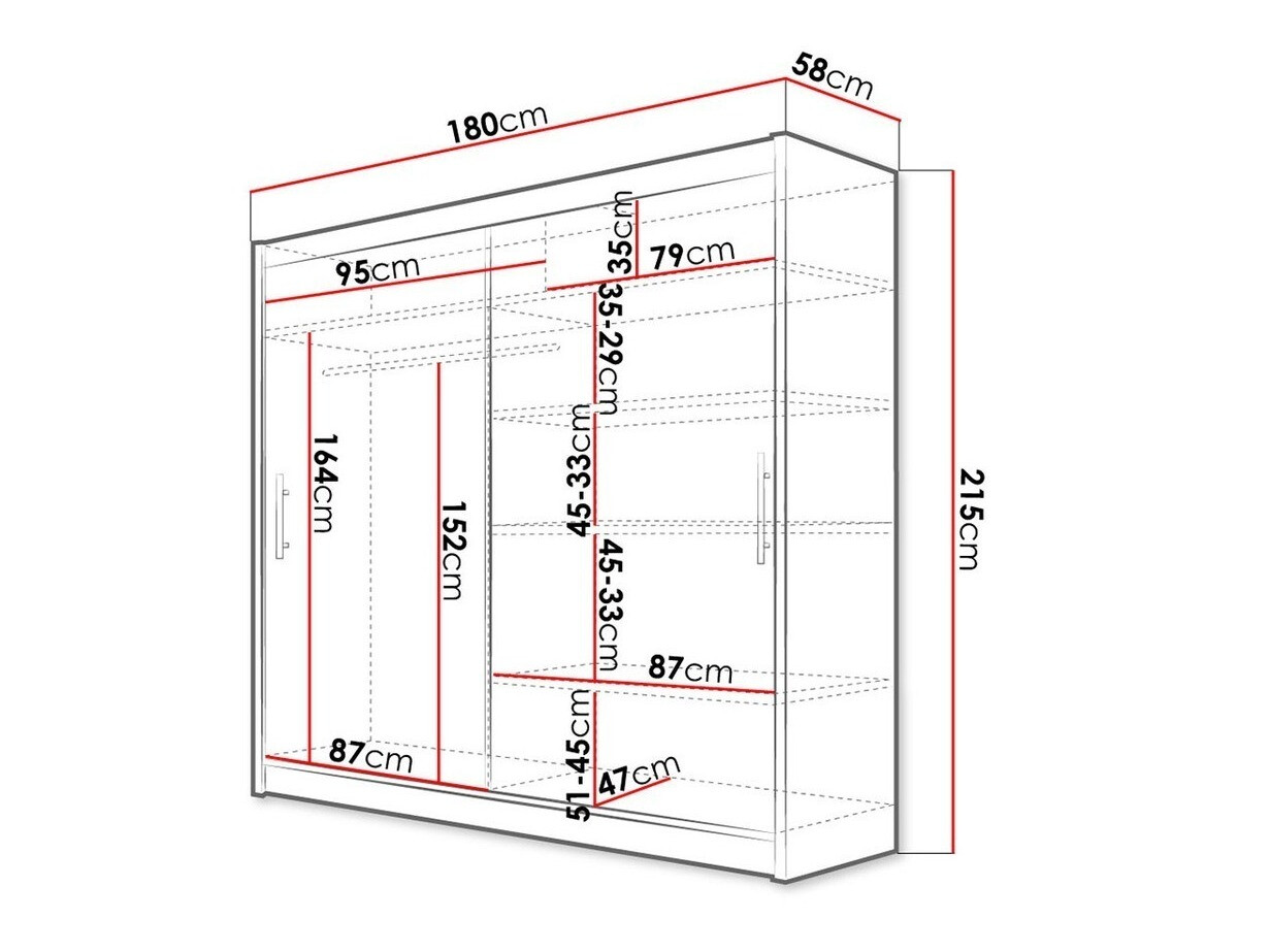 Wardrobe Closico Pallor I (Sonoma oak)