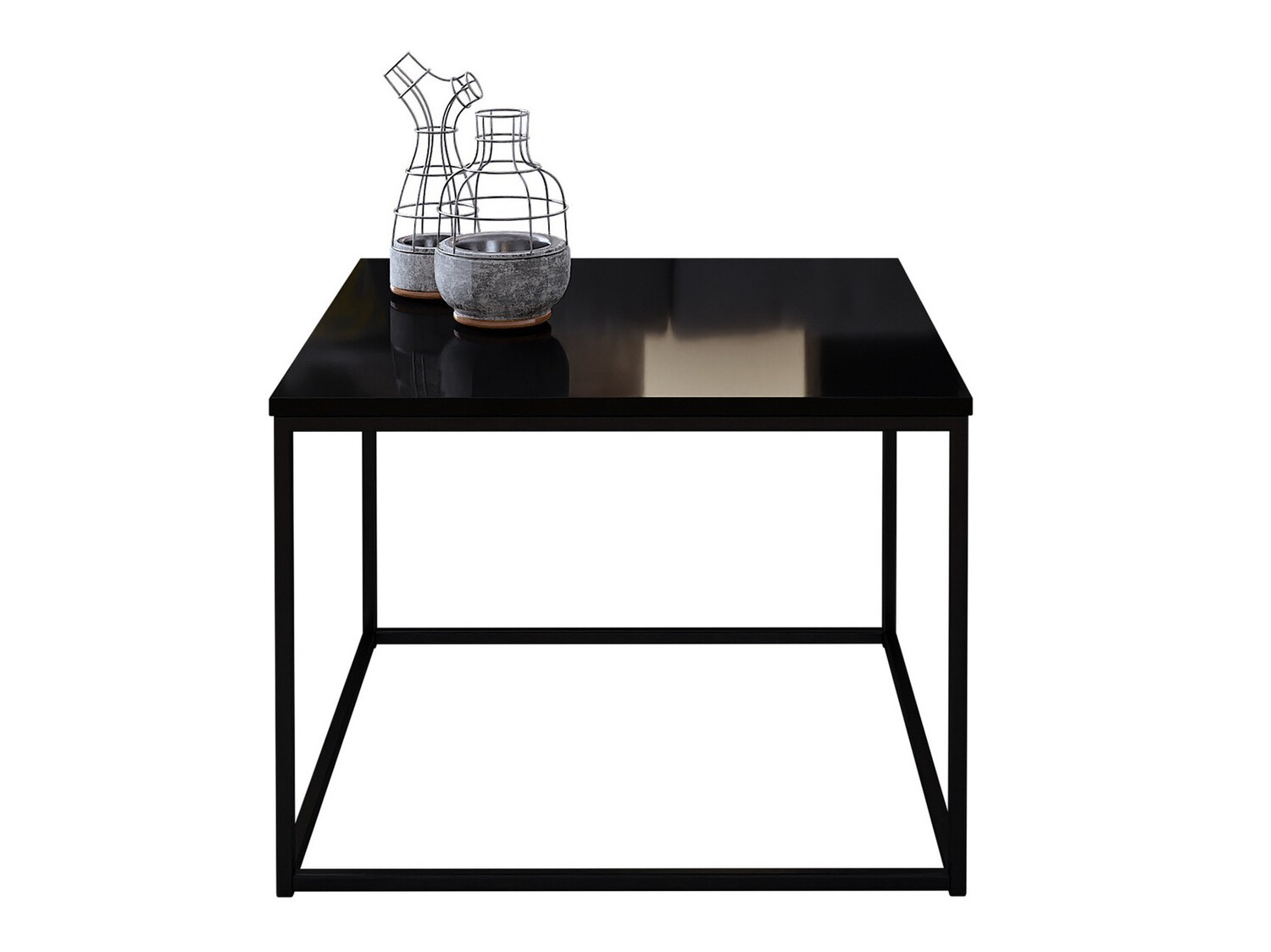 Coffee table Germantown 105 (Matte black + Glossy black)