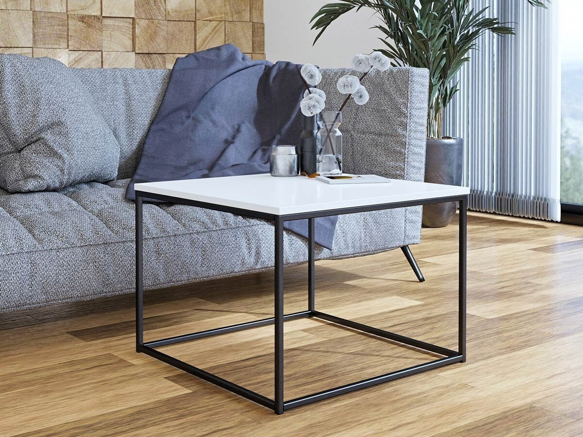 Coffee table Germantown 105 (Matte black + Glossy white)