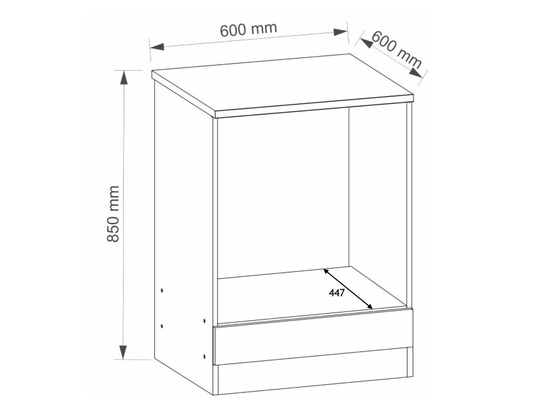 Modular cabinet for built-in appliances Eli Dark 104